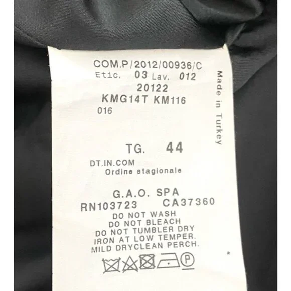 Armani Collezioni Womens Black Silver Metallic Abstract Statement Blazer Size 8 - Picture 6 of 7